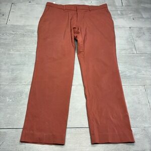 Ralph Ralph Lauren Trousers Mens 36x29 Clay Red Rayon Blend Stretch Straight Leg